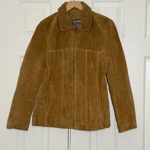 Classic Wilsons Leather Brown Suede Zip Jacket Women’s Size M
